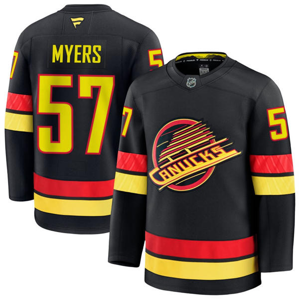 Men's Vancouver Canucks #57 Tyler Myers Fanatics Black Alternate Premium Jersey